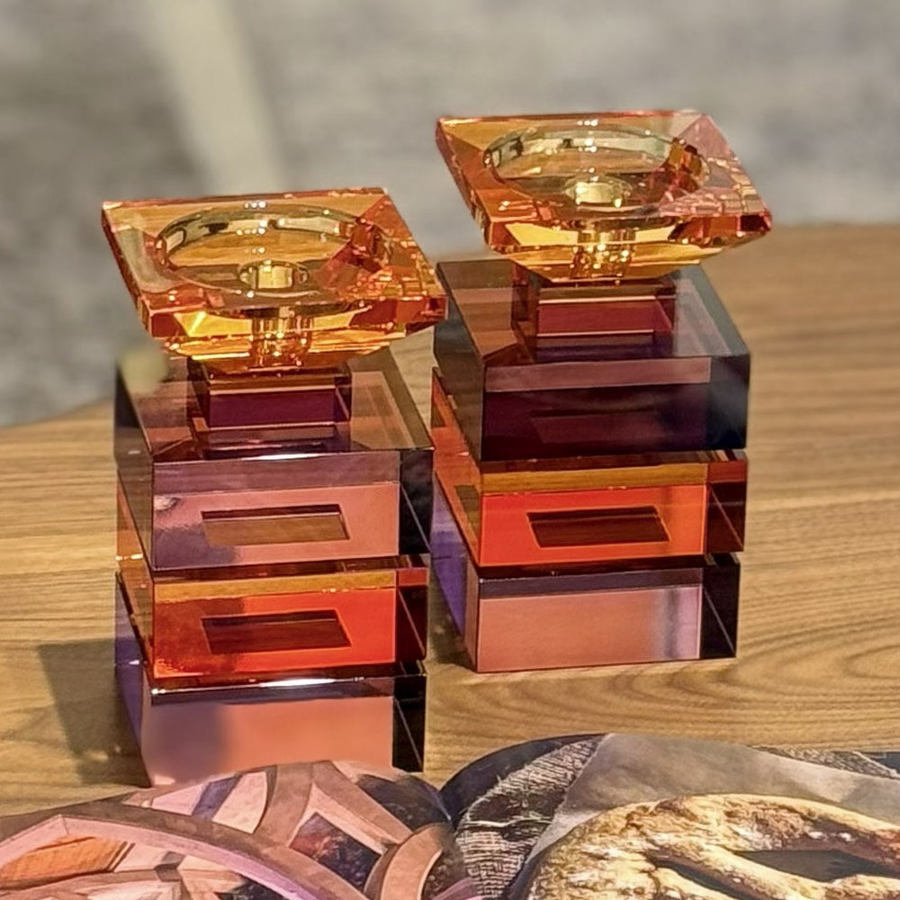 Portavelas de Cristal Luje Pequeño
